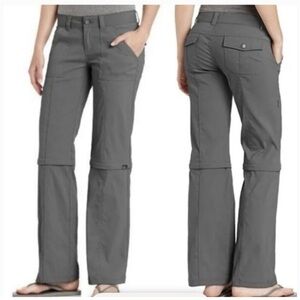 Prana Monarch convertible Cargo Pants gray 14 hiking camping fishing outdoors